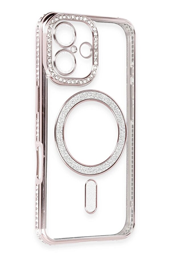 İphone 16 Kılıf Joke Si̇mli̇ Magneti̇csafe Kılıf - Pembe