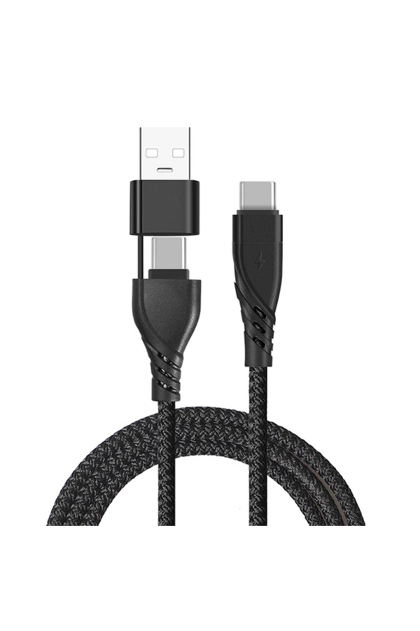 Ally 2İn1 Usb Type C To Pd Kablosu+Usb Kablo-(1903) - Dropx4980-4712