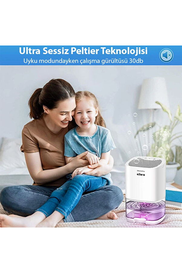 Ezere H2102 Dehumi̇di̇fer 1000Ml Banyo-Mutfak-Oda Nem Alma Ci̇hazi̇-(1903) - Dropx2177-6293