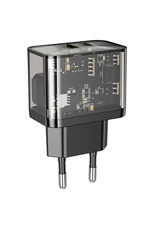 Hoco N34 Pd20W+Qc3.0 Usb+Type-C Gi̇ri̇ş Hızlı Şarj Adaptörü Başlığı-(5775) - Gms6193-6340