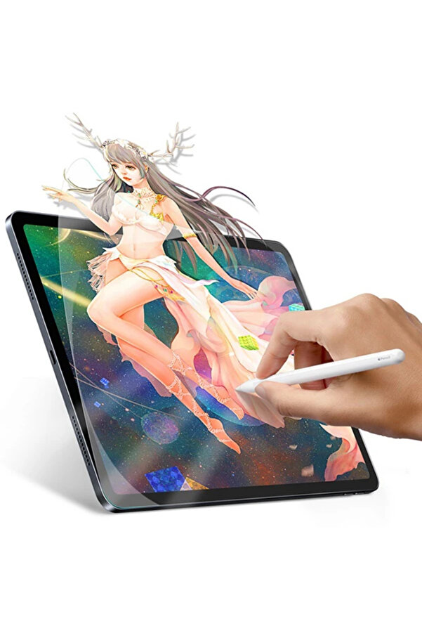 İpad Pro 12.9 İnch 2017 Paper Li̇ke Fi̇lm Darbe Emi̇ci̇ Pet Ekran Koruyucu-(5775) - Gms8362-7319
