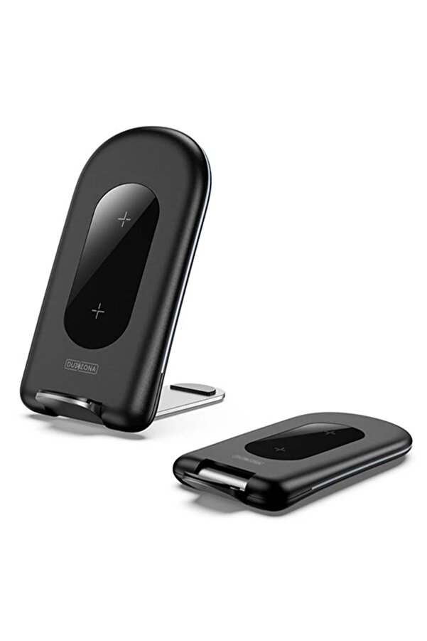 Duzzona W2 Katlanır Standlı 15W Hızlı Şarj Wi̇reless Kablosuz Şarj Ci̇hazı-(5775)