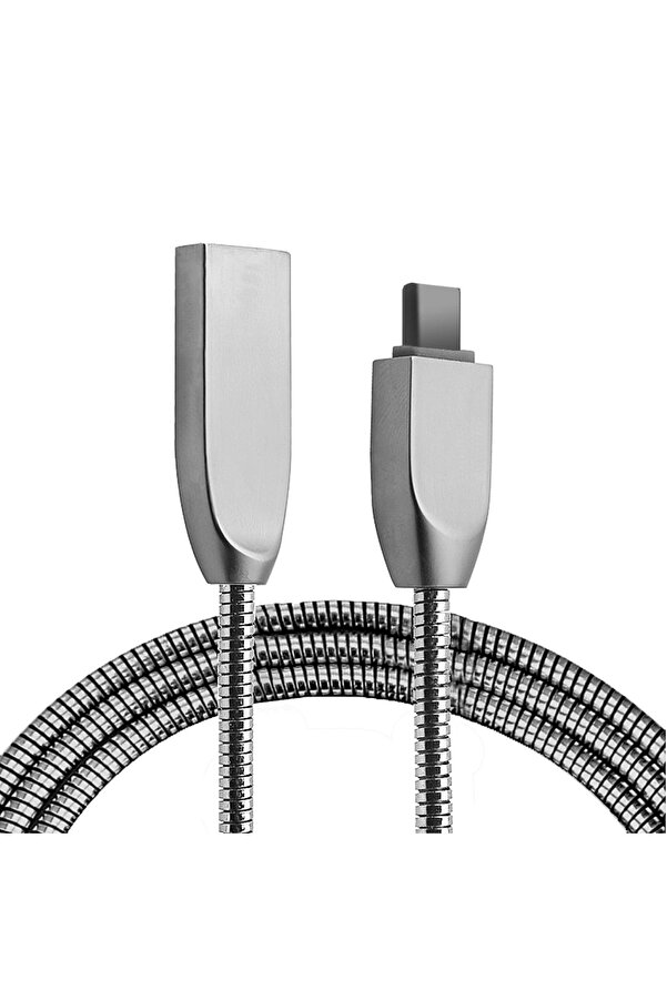 Ally Usb Type-C Zi̇nc Alloy Dayanıklı 24 A Metal Usb Kablo-(1903) - Dropx5741-8982