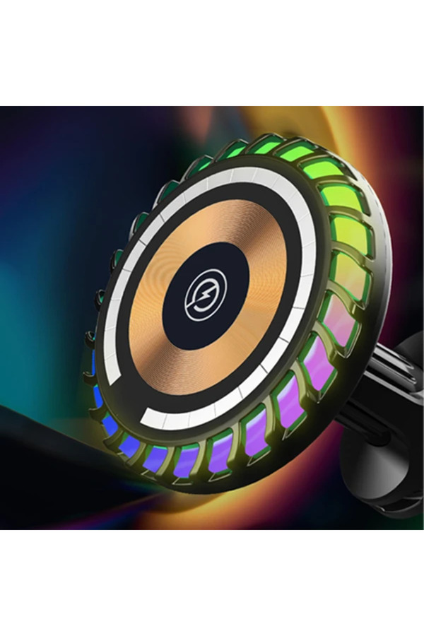 Ally W06 Magsafe Rgb 15W Kablosuz Hızlı Şarj Ci̇hazı Ve Araç İçi̇ Telefon T - Dropx7158-7133