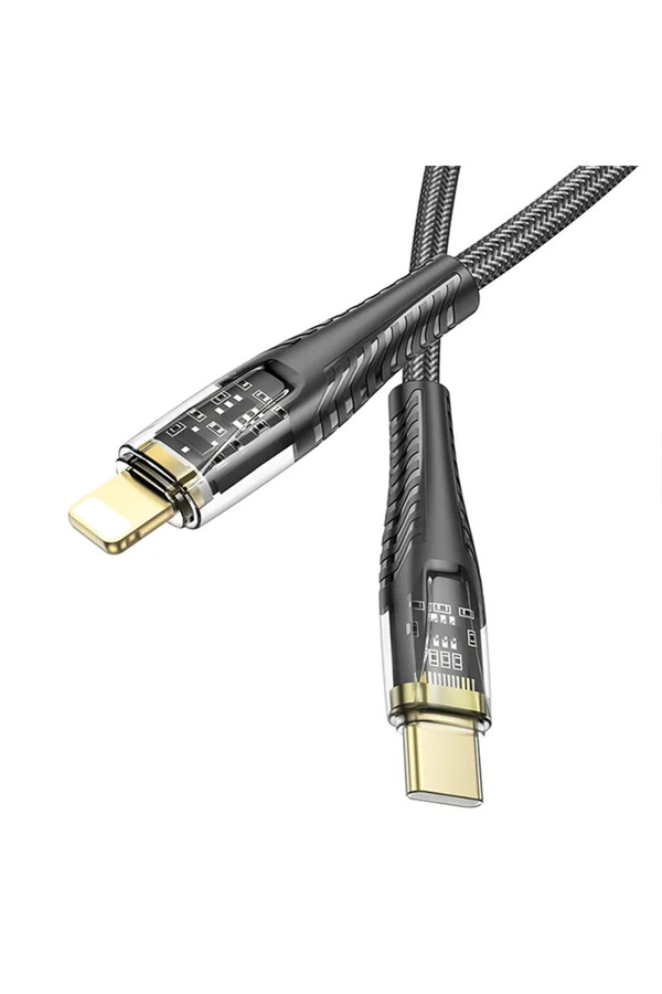 Hoco U121 Gold Standard Transparent Di̇scovery Edi̇ti̇on 60W Type-C To İphone Li̇ght - Dropx9147-3105