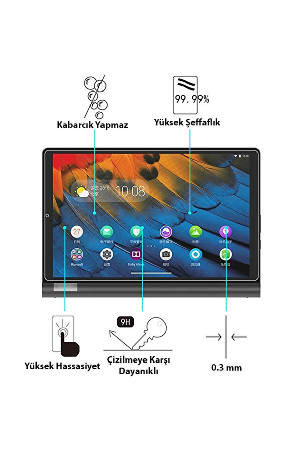 Yoga Tab 5 10.1 Tempered Kırılmaz Cam Ekran Koruyucu-(1903) - Dropx5240-5113