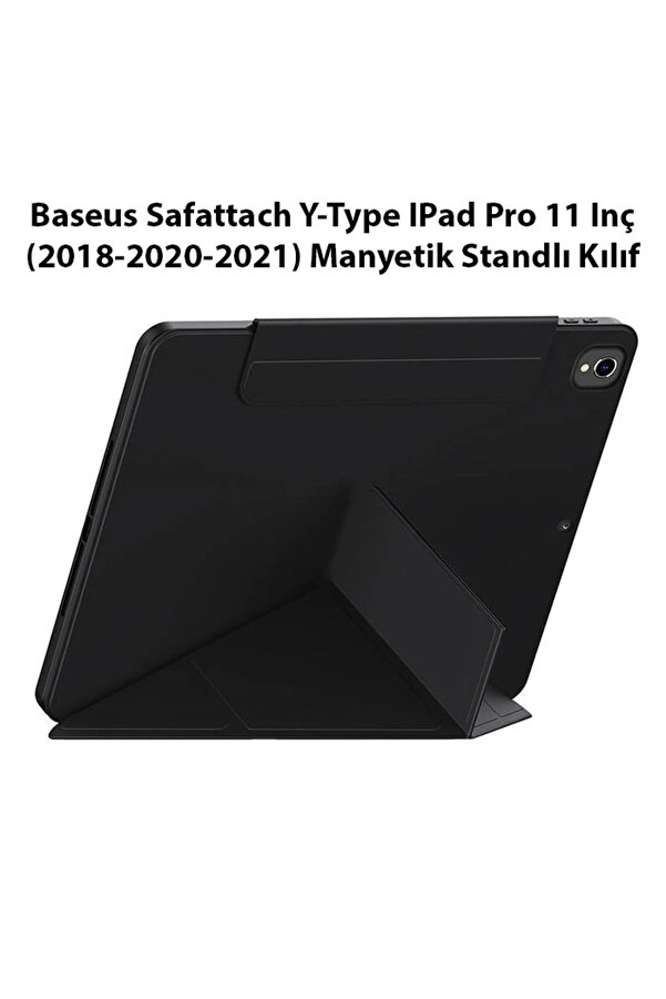 Safattach Y-Type Ipad Pro 11 Inç (2018-2020-2021) Manyeti̇k Standlı Kılıf-(19 - Dropx9197-8927