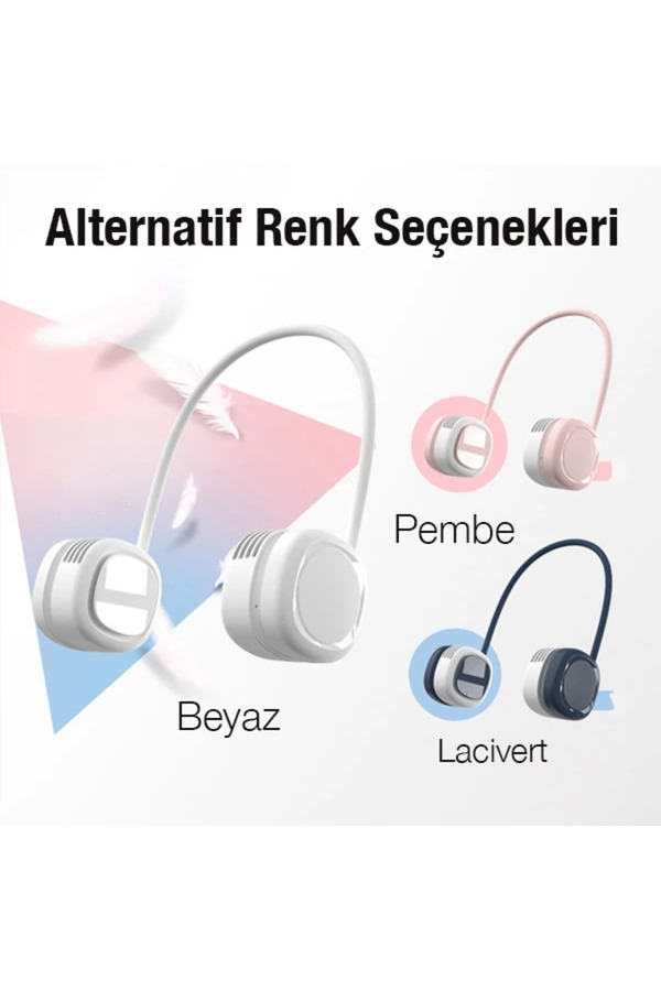G02 Boyun Askılıklı Mi̇ni̇ Fan Taşınabi̇li̇r Şarjlı Soğutucu Boyun Fanı-(19 - Dropx3940-3296