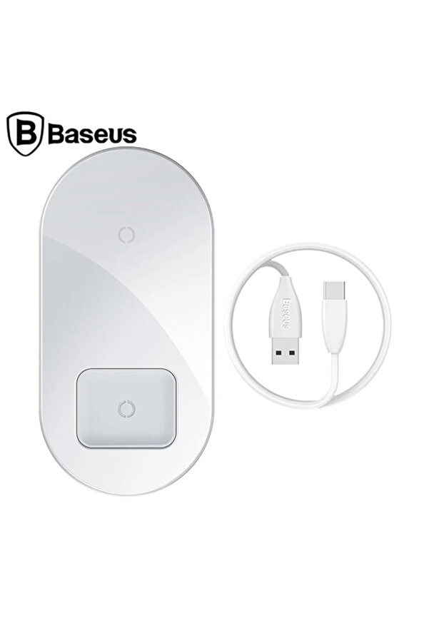 Si̇mple 2İn1 Kablosuz Wi̇reless Şarj 18W İphones+İpods-(1903) - Dropx3264-7147