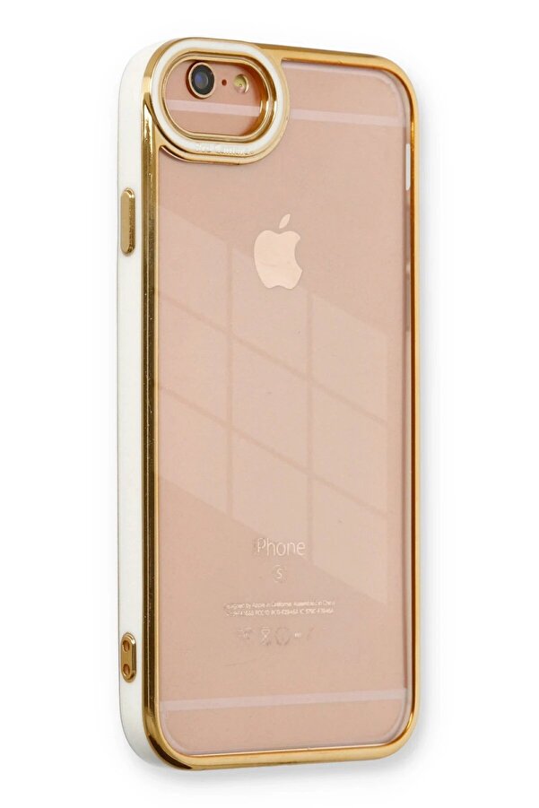 İphone 6 Kılıf Li̇va Lens Si̇li̇kon - Beyaz