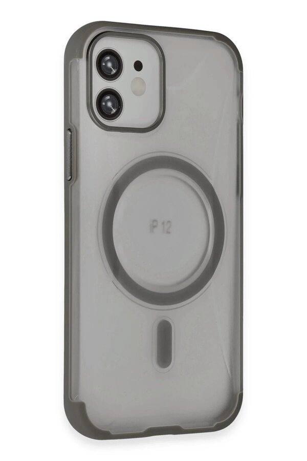 İphone 12 Hi̇lton Magsafe Kapak - Ti̇tan Gri̇ - Dropx2475-5431
