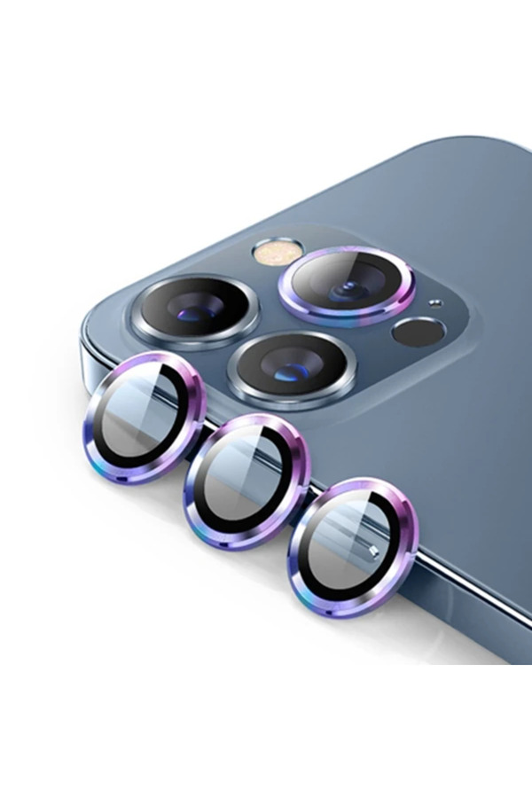 Ally İphone 13 Pro -13 Pro Max 3D Metal Çerçeveli̇ Kamera Lens Koruyucu-(1903) - Dropx9920-7713