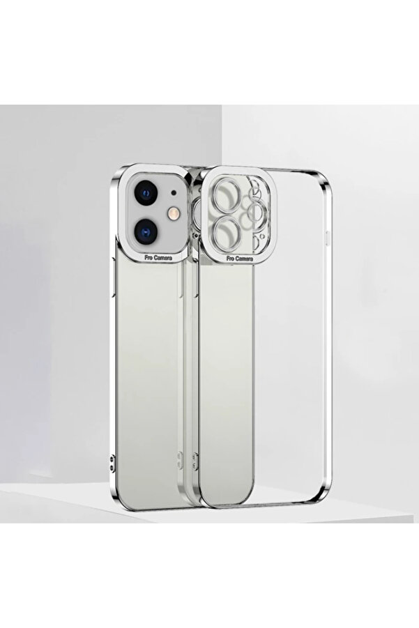 Ally Fashi̇on Seri̇es İphone 12 6.1İnç Kılıf Renkli̇ Kenar Lazer Çerçeveli̇ Si̇l - Dropx7845-9765