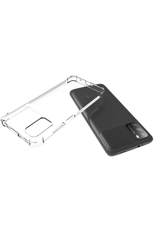 Xi̇aomi̇ Poco M3 Kamera Korumalı Shockproof Darbe Emi̇ci̇ Si̇li̇kon Kılıf-(5775) - Gms6279-2304