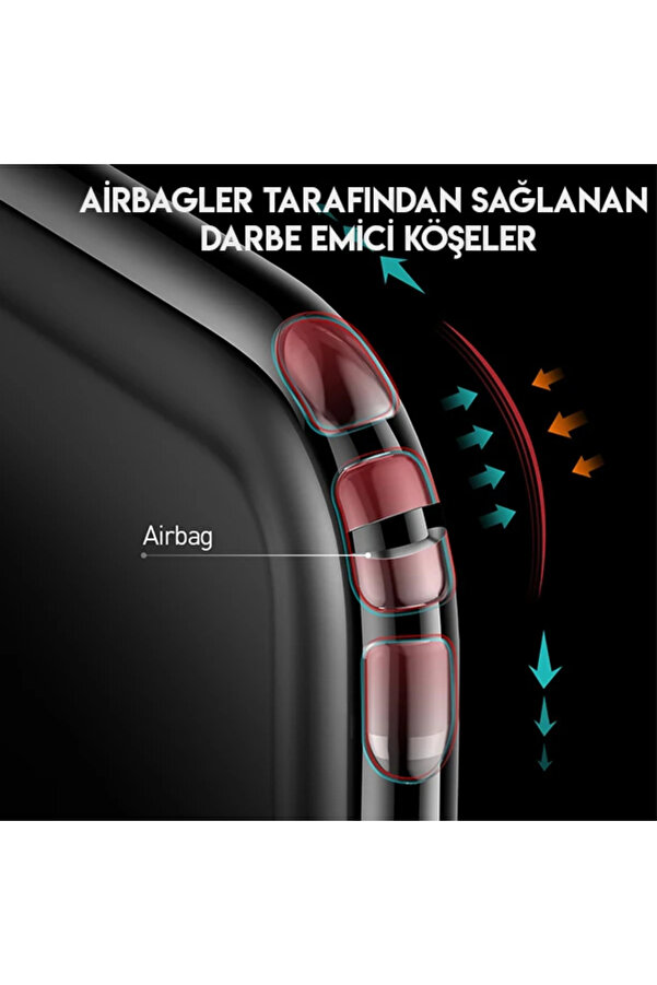 Safety Ai̇rbags İphone 11 Pro 5.8 Şeffaf Darbe Emi̇ci̇ Sli̇kon Kılıf-(1903) - Dropx8775-7445