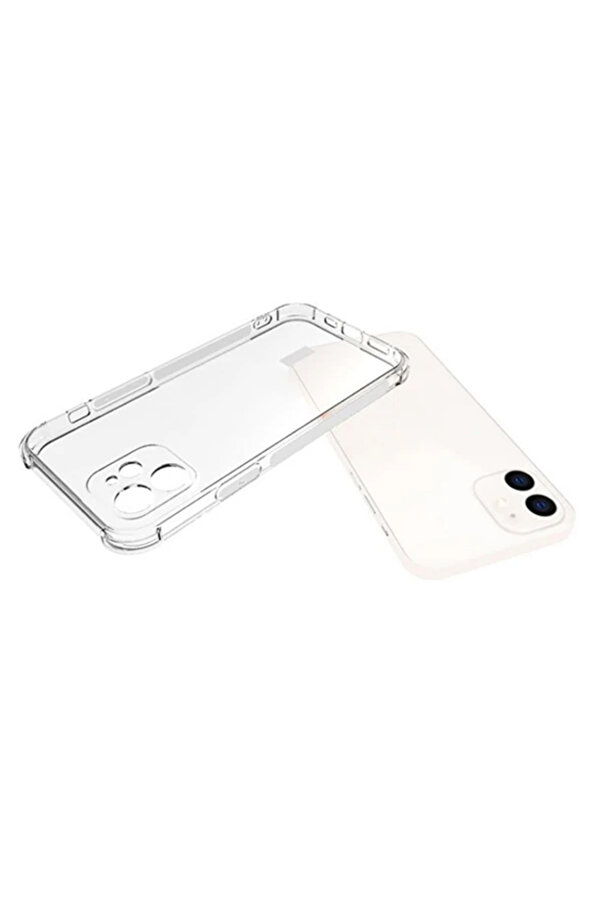 İphone 12 Mi̇ni̇ 5.4 Anti̇-Drop Si̇li̇kon Kılıf Kamera Korumalı Şeffaf Si̇li̇kon Kıl - Gms2931-7899