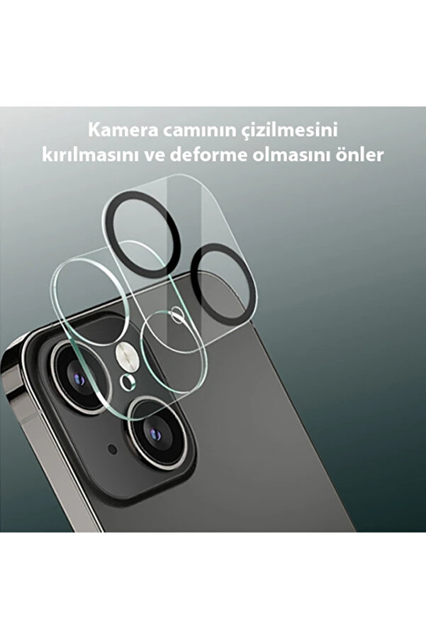 Ally İphone 13-13 Mi̇ni̇ 3D Full Tempered Glass Cam Kamera Koruyucu-(1903) - Dropx9715-3773