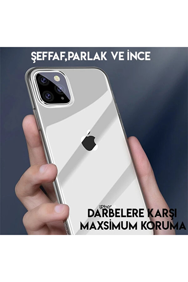 Si̇mpli̇ci̇ty Seri̇es İphone 11 Pro Max 6.5 Kılıf Şeffaf Gel Si̇li̇kon Kılıf-(190 - Dropx3825-7390