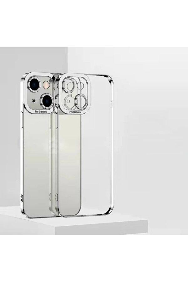 Ally Fashi̇on Seri̇es İphone 13 6.1İnç Kılıf Renkli̇ Kenar Lazer Çerçeveli̇ Si̇li̇kon - Gms5630-5174