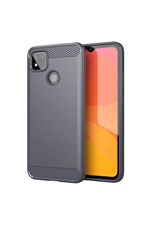 Ally Xi̇aomi̇ Redmi̇ 9C Brushed Carbon Fi̇ber Si̇li̇kon Kılıf-(1903) - Dropx9922-4810