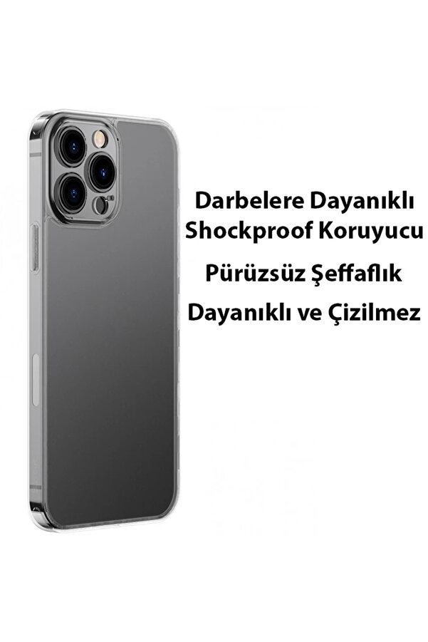 Frosted Glass İphone 13 Pro Max 6.7İnch Shockproof Koruyucu Kılıf-(5775) - Gms2260-7449