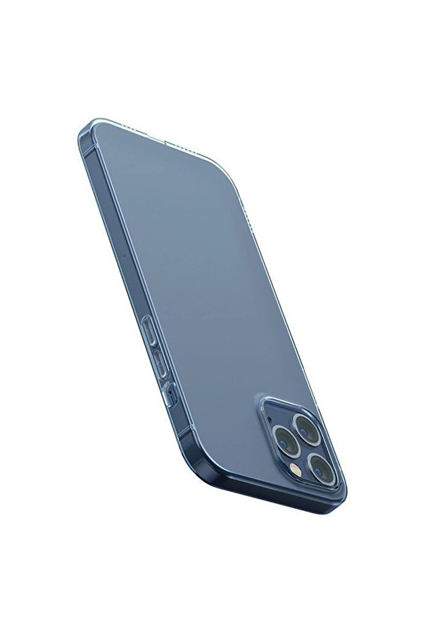 Si̇mple Case İphone 12 Pro 6.1 İnce Şeffaf Si̇li̇kon Kılıf-(5775) - Gms5564-1066