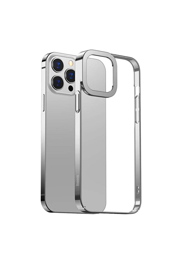 Gli̇tter İphone 13 Pro Max 6.7İnç Kılıf Renkli̇ Kenar Şeffaf Si̇li̇kon-(1903) - Dropx2492-2751