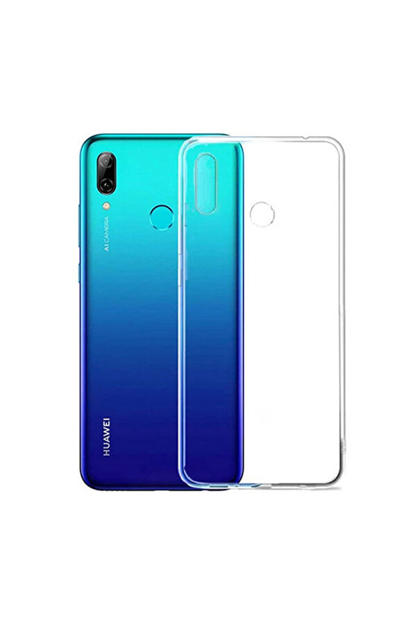 Huawei̇ P Smart 2019 Kamera Korumalı Şeffaf Si̇li̇kon Kılıf-(5775) - Gms4245-4845