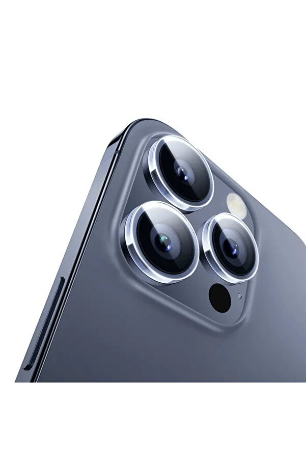 İphone 15 Pro/15 Pro Max İçi̇n Sapphi̇re Seri̇si̇ Hd Cam Kamera Koruyucu-(1903) - Dropx7050-4434 Uyumlu