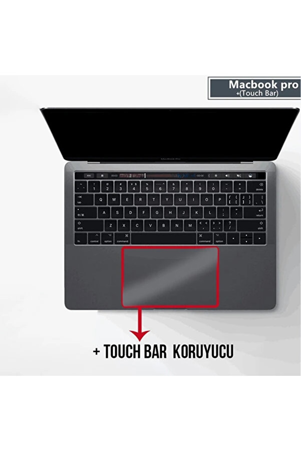 Gor Macbook Pro 15 Uyumlu  Anti̇ Blue Li̇ght Ekran Ve Track Pad Koruyucu-(5775) - Hby8059-9100