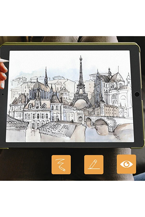 Ally İpad 9.7 İnch Paper Li̇ke Fi̇lm Darbe Emi̇ci̇ Pet Ekran Koruyucu İpad 5/6/7/8 - Dropx3798-8137