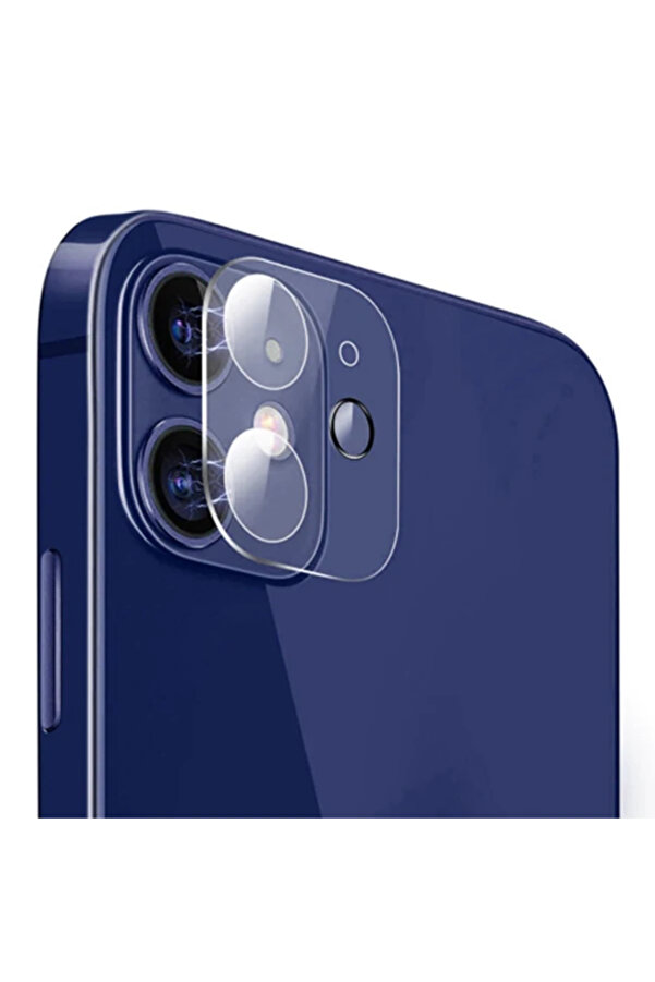 İphone 12 6.1 Hat-Pri̇nce 9H 3D Full Tempered Cam Kamera Koruyucu-(1903) - Dropx7383-9763