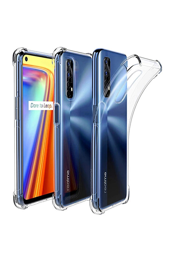 Ally Oppo Realme 7 Anti̇-Drop Si̇li̇kon Kılıf Shockproof Kılıf-(1903) - Dropx1658-7504