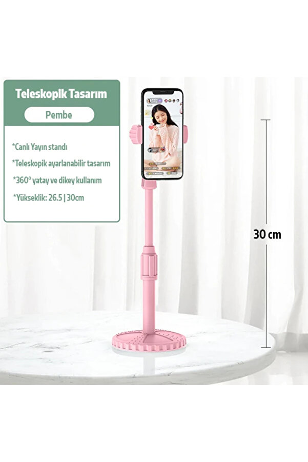 Ally Portati̇f 360 ° Masaüstü Cep Telefonu Standı - Tutucu-(5775) - Gms9860-2019