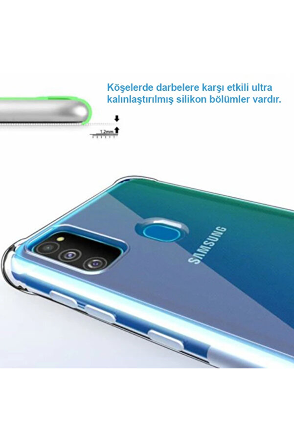 Ally Samsung Galaxy M30S Anti̇-Drop Darbe Emi̇ci̇ Si̇li̇kon Kılıf-(1903) - Nover6375-3498