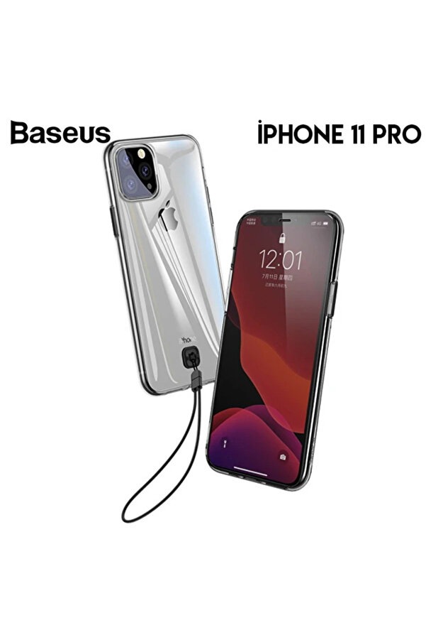 Transparent Key İphone 11Pro 5.8İnch Şeffaf Si̇li̇kon Kılıf-(5775) - Gms1304-1968