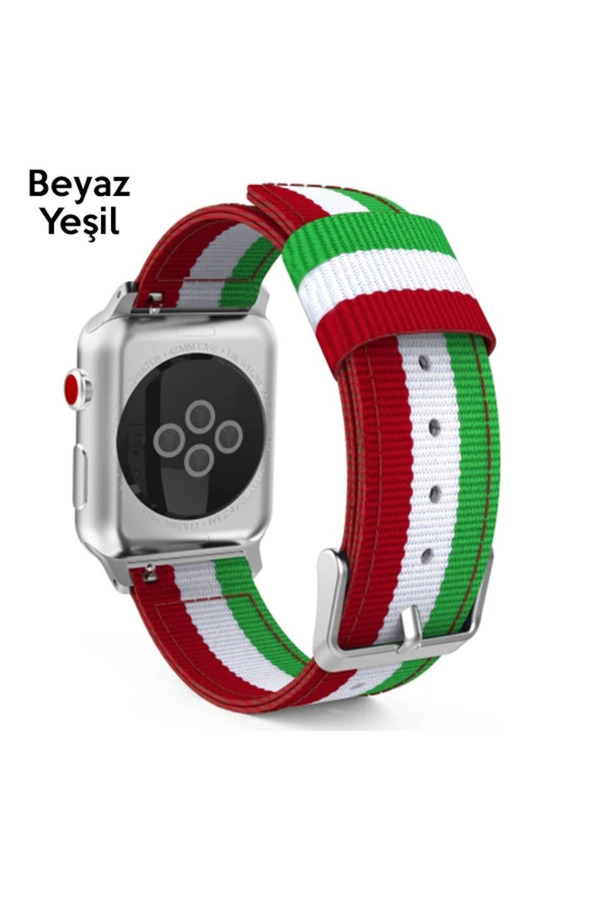 Ally Apple Watch Ultra 49Mm 7-8 45Mm 6-5-4 44Mm Kayış Kordon Çi̇zgi̇li̇ Nylon 3- - Dropx9000-3362