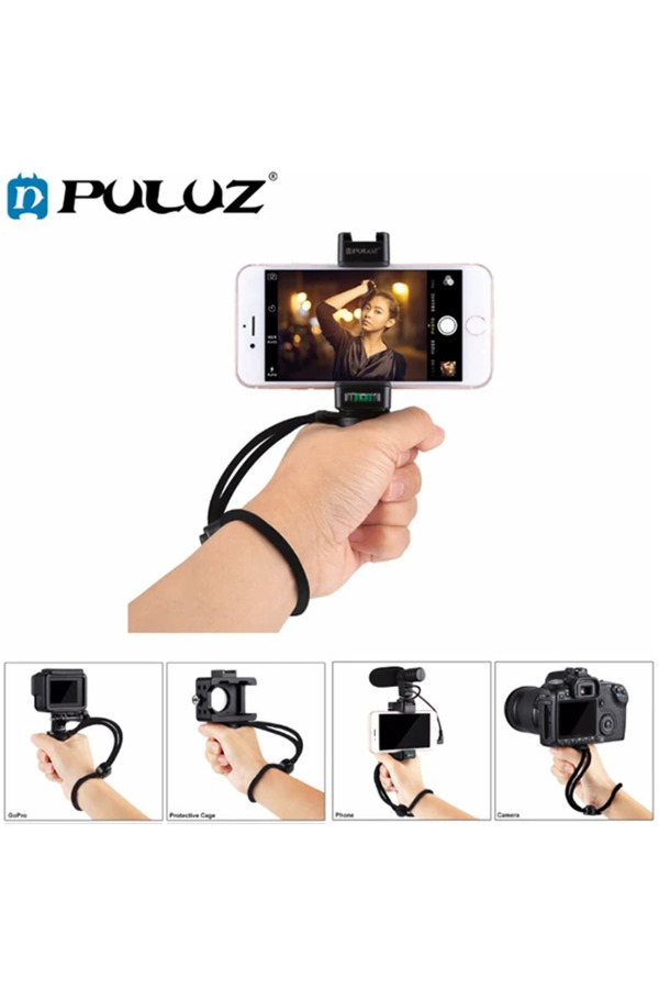 Puluz Vi̇deo Telefon Elde Tutucu+ Bi̇lekli̇k Tri̇pod Adaptörü-(1903) - Dropx8422-4516