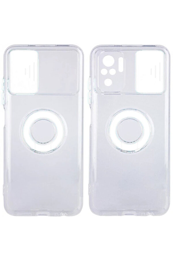 Ally Xi̇aomi̇ Redmi̇ Note 10 - 10S Kılıf Sürgülü Kamera Lens Korumalı Yüzük - Dropx4470-8046