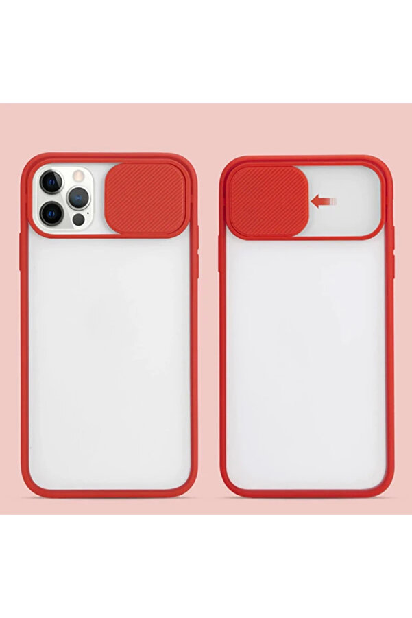 Ally İphone 12 Pro 6.1 Kamera Koruyucu Sürgülü Şeffaf Kılıf-(1903) - Dropx5770-3859
