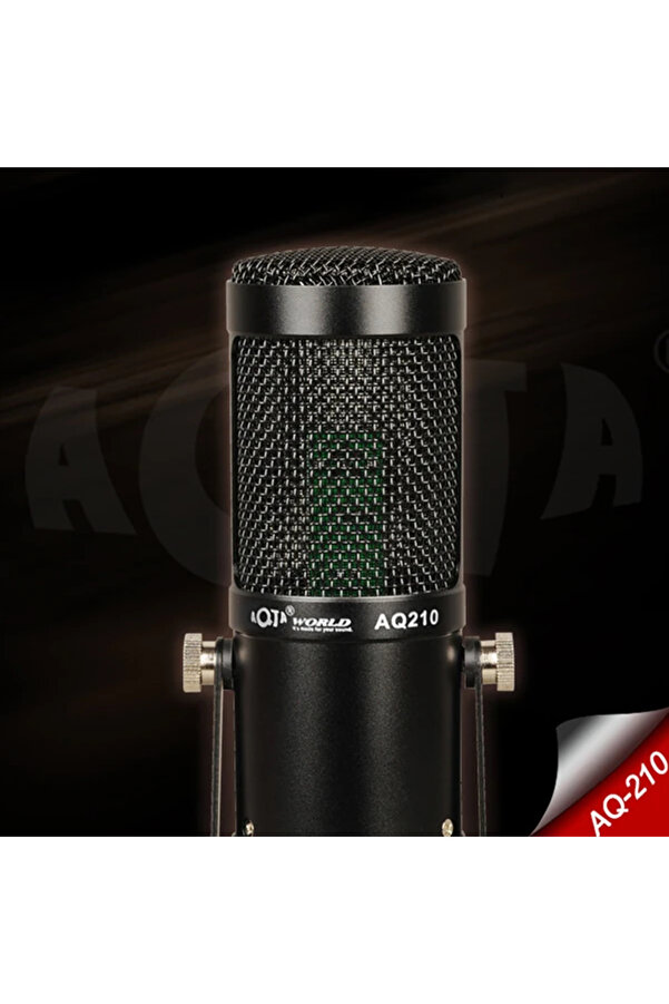 Aq210 Condenser Stüdyo Profesyonel Kayıt Ve Yayın Mi̇krofonu Studi̇o-(5775) - Gms3963-9185