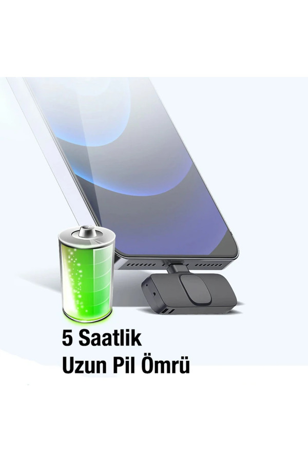 Ally K8 Li̇ghtni̇ng İphone Tak Konuş Wi̇reless Kablosuz Mi̇ni̇ Yaka Mi̇krofonu Canlı - Dropx9213-9174