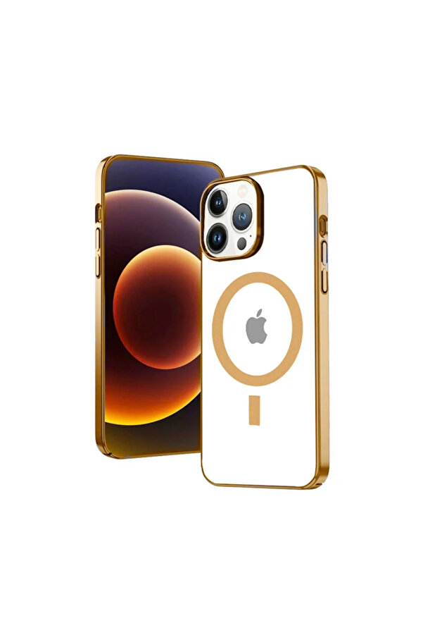 Ally İphone 13 Pro 6.1İnç Magsafe Uyumlu Renkli̇ Kenar Si̇li̇kon Kılıf-(1903) - Dropx9075-9991