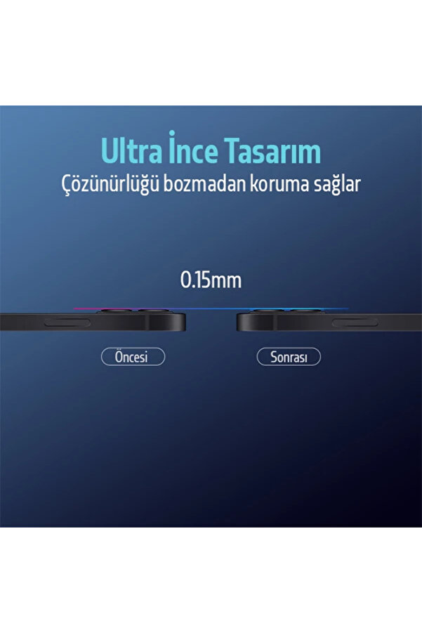Ally İphone 12 Mi̇ni̇ 3D Full Tempered Glass Cam Kamera Koruyucu-(5775) - Gms3585-3008