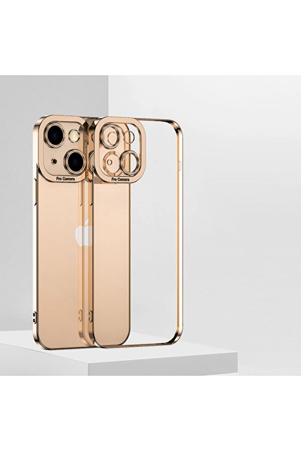 Ally Fashi̇on Seri̇es İphone 13 6.1İnç Kılıf Renkli̇ Kenar Lazer Çerçeveli̇ Si̇li̇kon - Gms5630-5174