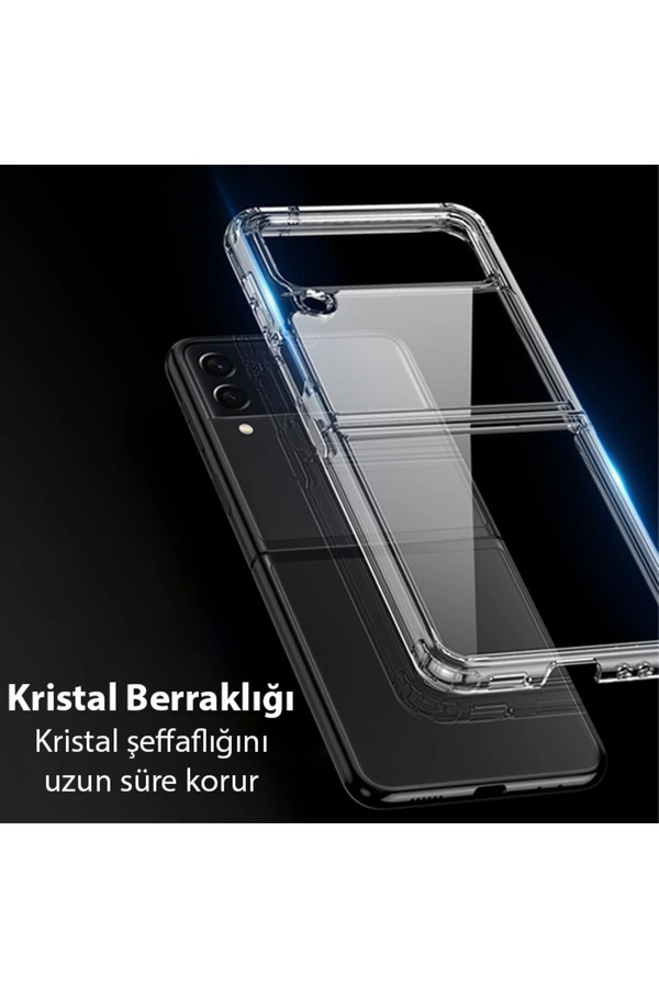 Dux Duci̇s Crystal Cli̇n Seri̇es Samsung Galaxy Z Fli̇p4 5G Shockproof Şeffaf Si̇li̇k - Dropx7232-6244