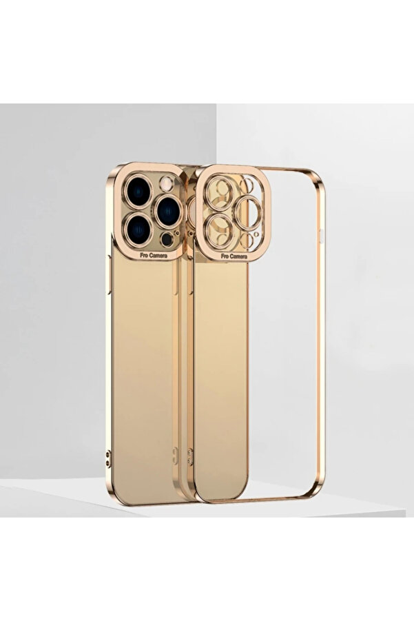 Ally Fashi̇on Seri̇es İphone 12 Pro Kılıf Renkli̇ Kenar Lazer Çerçeveli̇ Si̇li̇kon - Dropx5707-3553