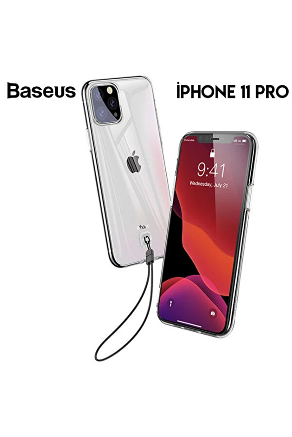Transparent Key İphone 11Pro 5.8İnch Şeffaf Si̇li̇kon Kılıf-(5775) - Gms1304-1968