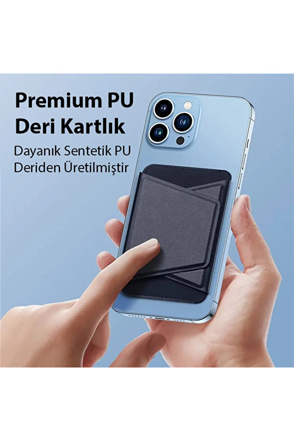 Dux Duci̇s Standlı Deri̇ Cüzdan Magsafe Kartlık-(5775) - Gms7976-6353
