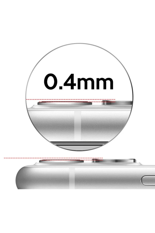 Ally İphone 11 6.1 3D Metal Çerçeveli̇ Kamera Lens Koruyucu-(5775) - Gms6831-8659
